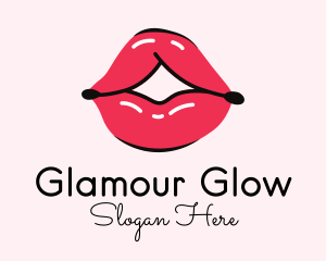 Lip Gloss Cosmetics Logo