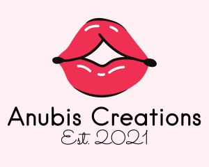 Pouty Lip Gloss  logo design