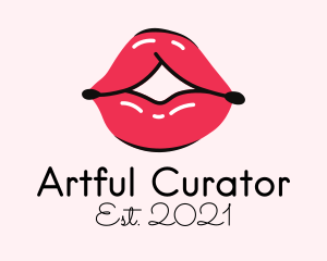 Pouty Lip Gloss  logo design