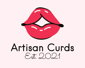 Pouty Lip Gloss  logo design