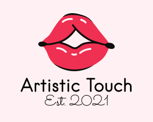 Pouty Lip Gloss  logo design