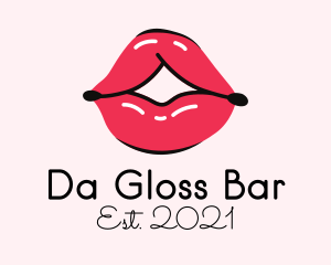 Pouty Lip Gloss  logo design