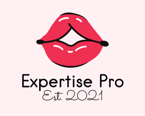 Pouty Lip Gloss  logo design