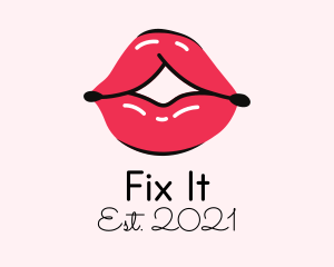 Pouty Lip Gloss  logo design