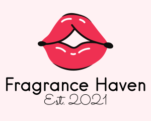 Pouty Lip Gloss  logo design