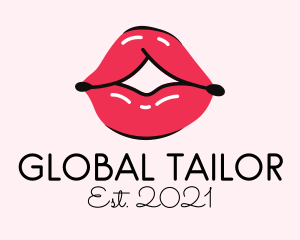 Pouty Lip Gloss  logo design