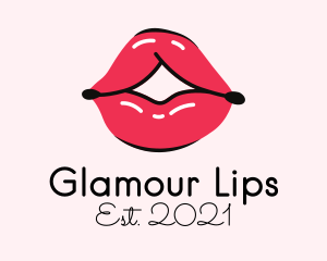 Pouty Lip Gloss  logo design