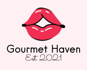 Pouty Lip Gloss  logo design