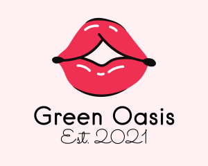 Pouty Lip Gloss  logo design