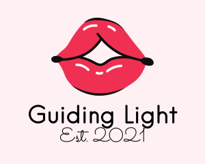 Pouty Lip Gloss  logo design