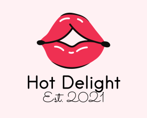 Pouty Lip Gloss  logo design