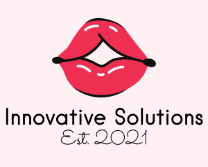 Pouty Lip Gloss  logo design