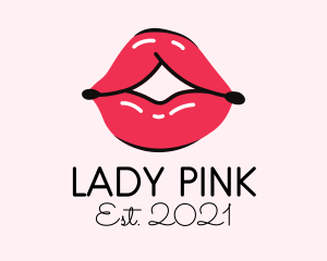 Lip Gloss Cosmetics logo design