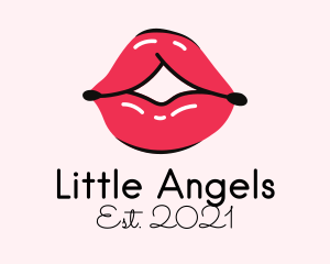 Pouty Lip Gloss  logo design