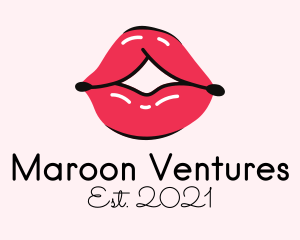 Pouty Lip Gloss  logo design