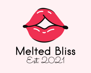 Pouty Lip Gloss  logo design