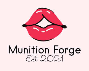 Pouty Lip Gloss  logo design