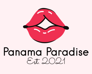 Pouty Lip Gloss  logo design