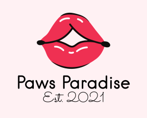 Pouty Lip Gloss  logo design