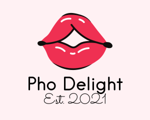 Pouty Lip Gloss  logo design