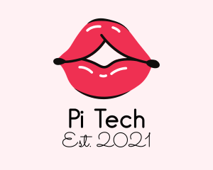 Pouty Lip Gloss  logo design