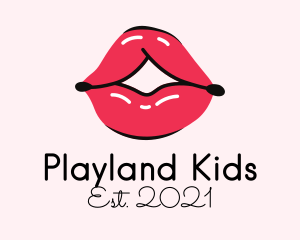 Pouty Lip Gloss  logo design