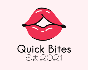 Pouty Lip Gloss  logo design