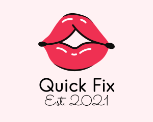 Pouty Lip Gloss  logo design