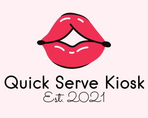 Pouty Lip Gloss  logo design