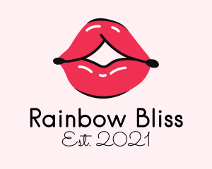 Pouty Lip Gloss  logo design