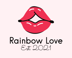 Pouty Lip Gloss  logo design