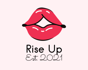 Pouty Lip Gloss  logo design