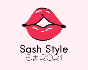 Pouty Lip Gloss  logo design