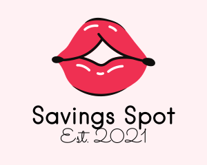 Pouty Lip Gloss  logo design