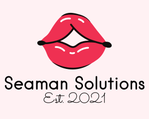 Pouty Lip Gloss  logo design