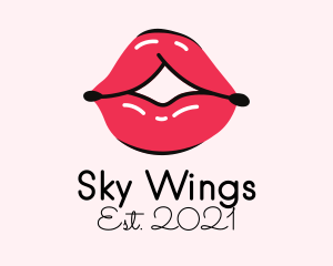 Pouty Lip Gloss  logo design