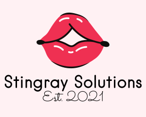 Pouty Lip Gloss  logo design