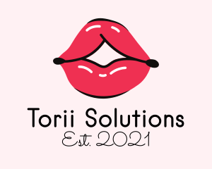 Pouty Lip Gloss  logo design