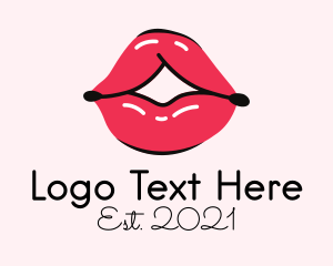 Lips - Lip Gloss Cosmetics logo design