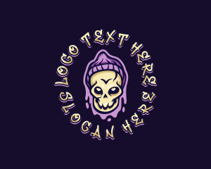 Character - Skull Skeleton Beanie logo design