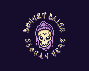 Bonnet - Skull Skeleton Beanie logo design