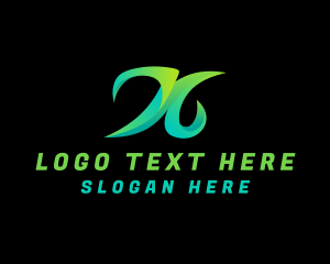 Cyber - Modern Gradient Letter N logo design
