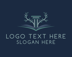 Pillar - Tree Column Book logo design