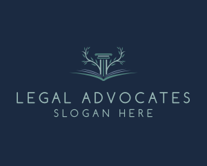 Column Book Law logo design