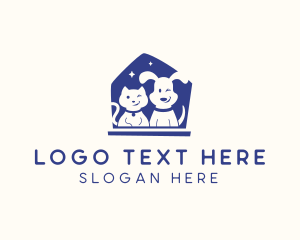 Golden - Cat Dog Animal Shelter logo design