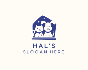 Cat Dog Animal Shelter Logo