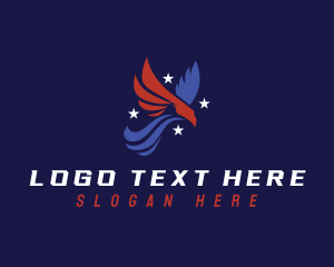Freedom - Eagle American Patriot logo design