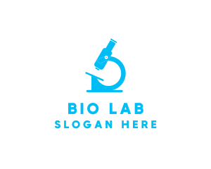 Biology - Blue Lab Microscope logo design