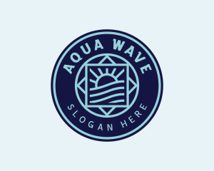 Ocean Waves Surfer logo design