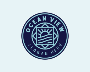 Ocean Waves Surfer logo design